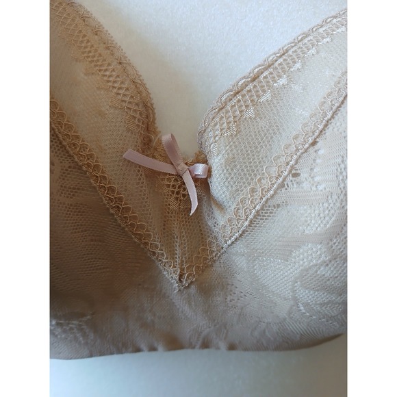 Cacique 244398 Modern Lace Lightly Lined Balconette Bra 42C Beige - Picture 7 of 11